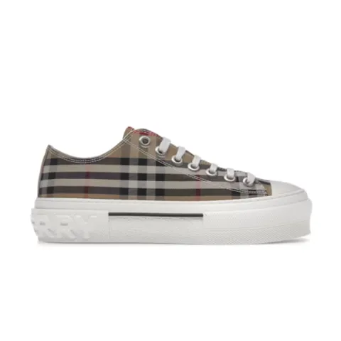 Check pattern low top shoes